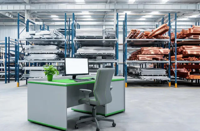 Online Metals support desk and warehouse